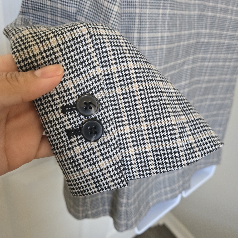 Plaid Long Blazer Jacket size XS - Picture 9 of 15